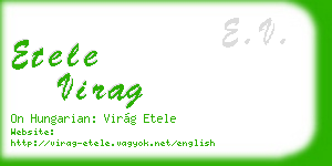 etele virag business card