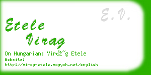 etele virag business card